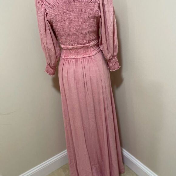 NWT Free People String Of Hearts Maxi Dress Smocked V Neck Buttondown
Size S - Picture 6 of 10